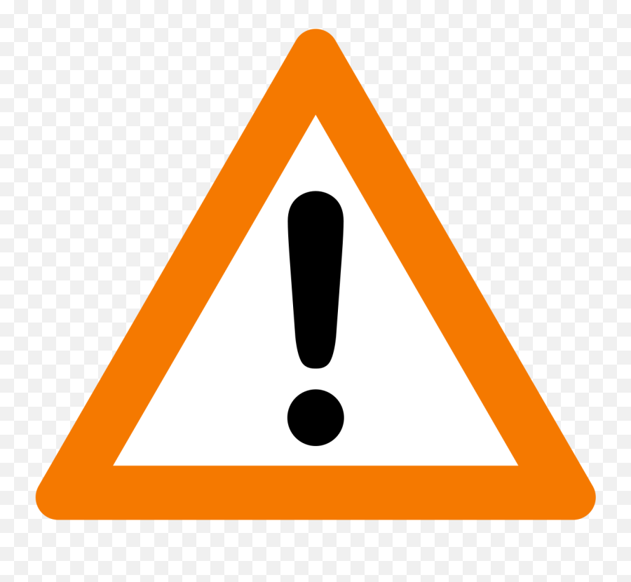 Warning Yield Sign Clip Art - Warning Sign Vector Png Yield Warning Sign Emoji,Caution Emoji