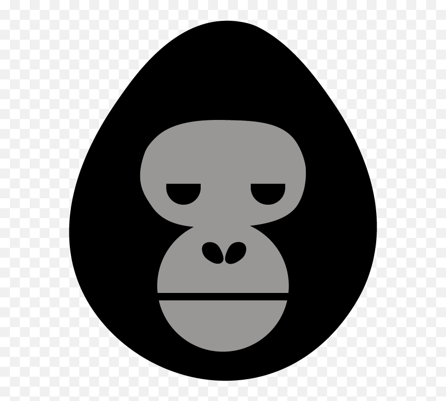 Design A Gorilla - Head Only Mascot Logo Language Emoji,Gorilla Face Emoticon