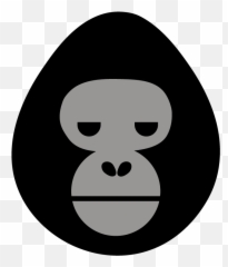 Design A Gorilla - Head Only Mascot Logo Language Emoji,Gorilla Face Emoticon