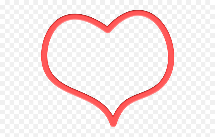Heart Outline Png - Heart Clipart Transparent Background Emoji,Lovew Emoji Outline