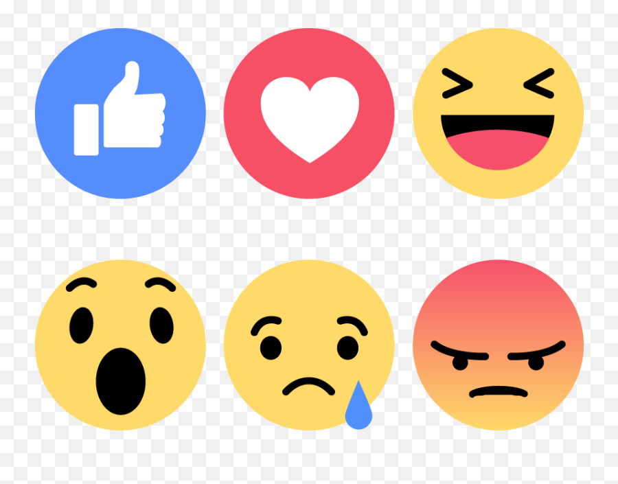 Facebook Emoticons Emoji Faces Vector - Facebook Like Love Icons,Emoji Vector
