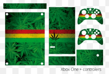 Cannabis Plant Xbox Skin Sticker - Eclair Flash Emoji,Emoticons Cannabis