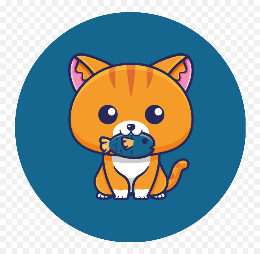 Cute Cat Eating Fish Cartoon Animal Rug - Cat Mouthvector Emoji,Cute Cat Emoji Stickers