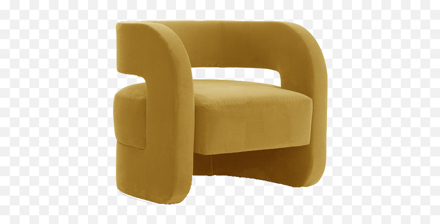 Saffron Yellow Accent Chair - Chair Clipart Full Size Solid Emoji,Chair Emoji