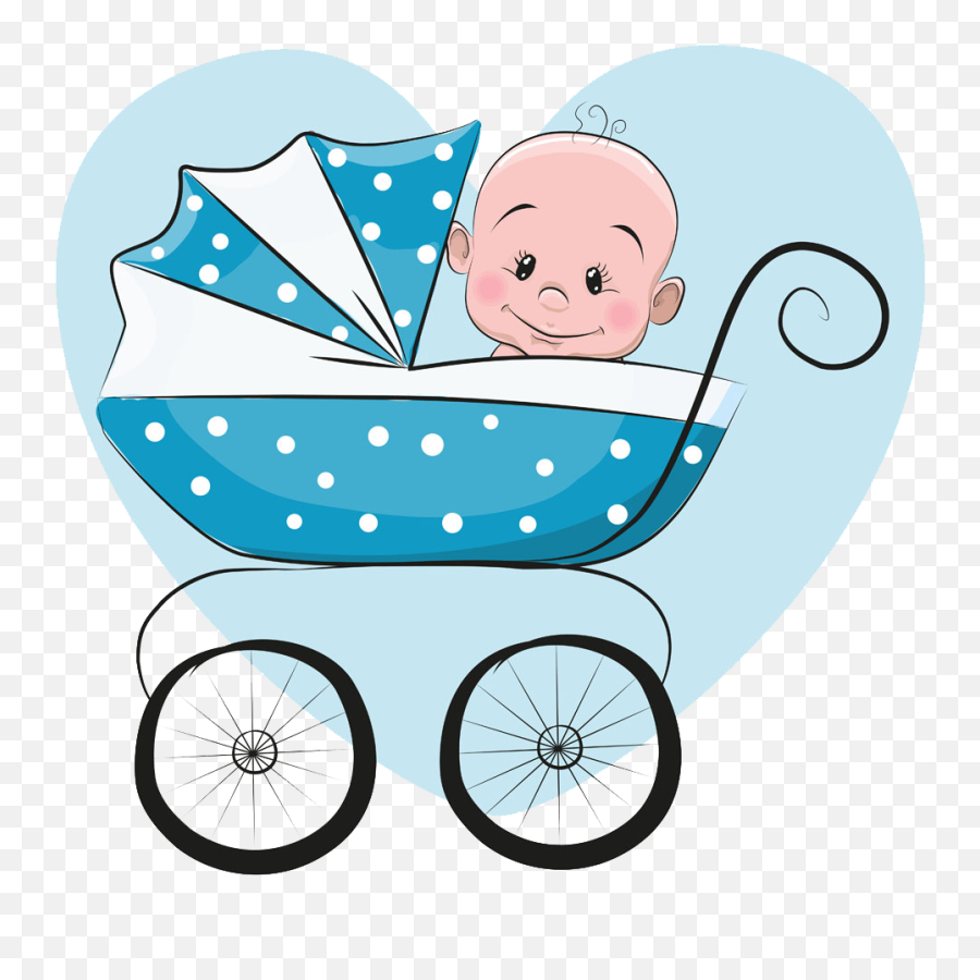Download Blue Infant Sitting Illustration Stroller Baby - A Boy Card Emoji,Animated Baby Crying Emoticon