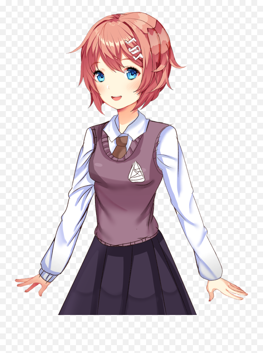 Sayori As Kaede I Figured That They Will Hang Out Well Ddlc - Doki Doki Literature Club Sayori Hd Emoji,Deviantart Pun Emoticon