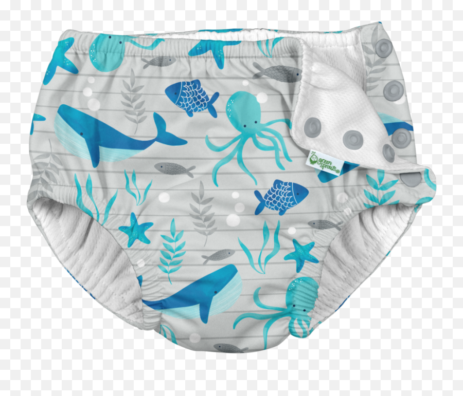 Green Sprouts Snap Reusable Absorbent Swim Diaper - Iplay Emoji,Hes My Bae Shes My Bae Emoji Shorts