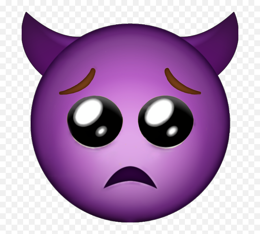 Emoji Sad Devil Purple Aesthetic Sticker By Eohl2453 - Sad Devil Emoji,Demon Emoji Png