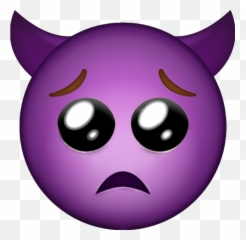 Emoji Sad Devil Purple Aesthetic Sticker By Eohl2453 - Sad Devil Emoji,Demon Emoji Png