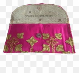 Gold Embroidered Hand Purse - Embroidery Emoji,Emoji Embroidery