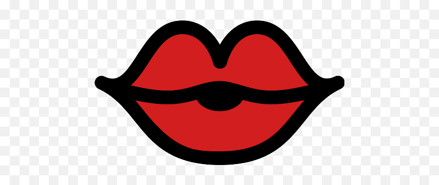 Kiss Emoji Vector Svg Icon 8 - Png Repo Free Png Icons Cute Red Lips Cartoon,Emoji Doodle