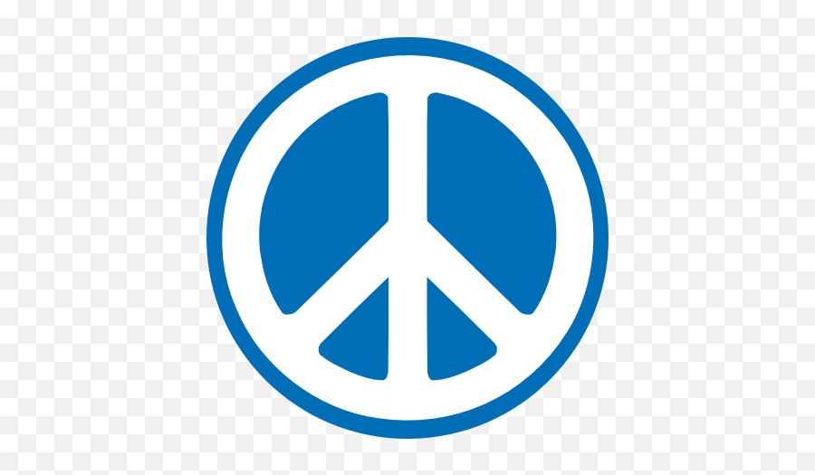 Peace Sign Clip Art 4 - Clipartix Peace Symbol Blue Emoji,Peace Emoji Transparent Background
