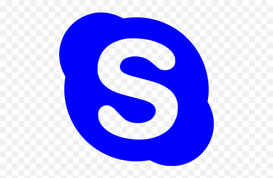 Blue Skype Icon - Dark Blue Skype Png Icon Emoji,Skype Skull Emoticon