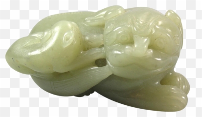 20th Century Chinese Carved Pale - Nephrite Jade Buddha Antique Emoji,Lion Showing Emotion