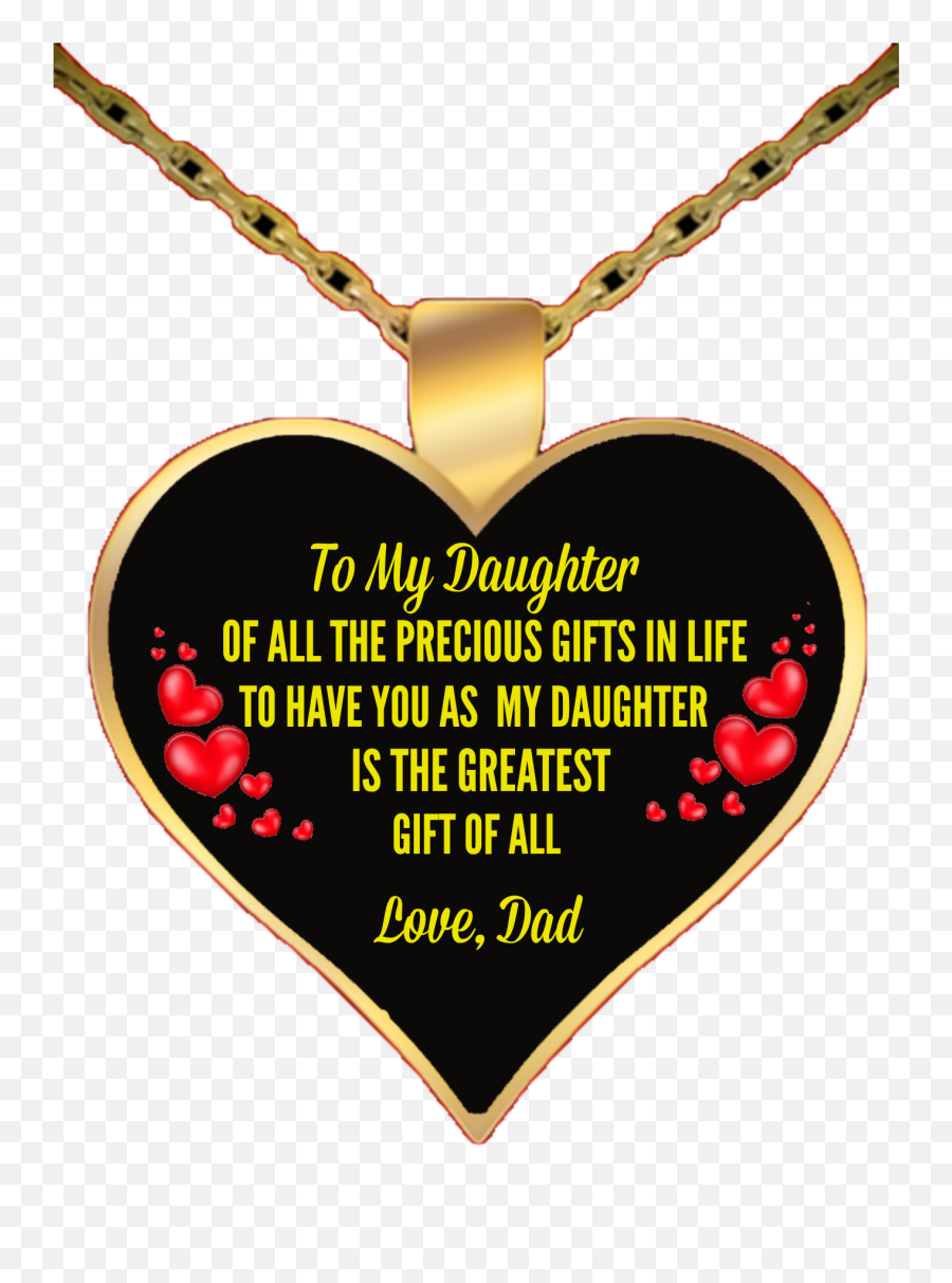 Dad To Daughter Gift Necklace 18k Gold Pendant Necklace - Imagenes Con El Nombre De Alexis Emoji,Dad Explain Emotion To Daughter