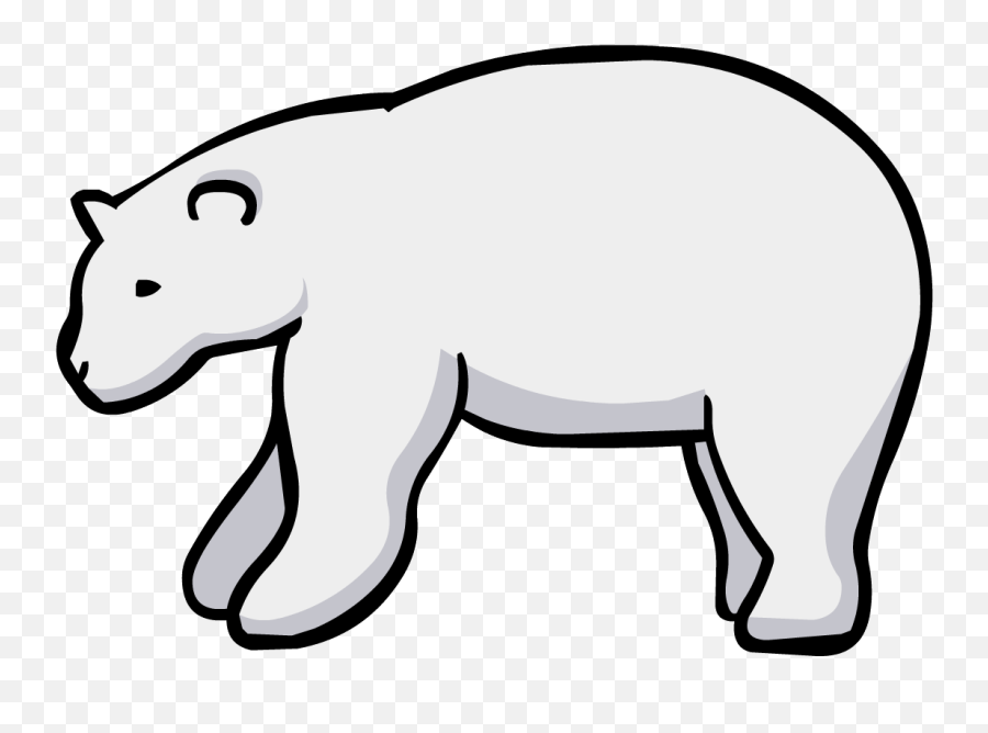 Polar Bear - Bear Blanco Y Negro Emoji,Dibujos De Emojis Blanco Y Negro