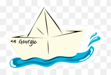 It Ss Georgie Paper Boat Sticker - Clip Art Emoji,Pennywise Emoji