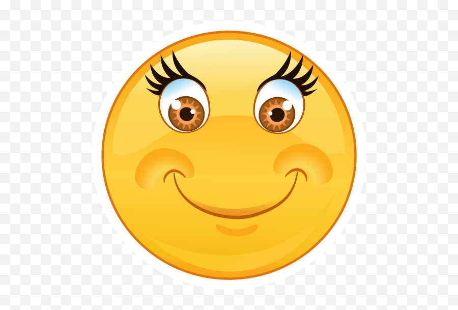 Soft Smile Sticker - Big Eyes Smile Emoji,Lucille Emoticon