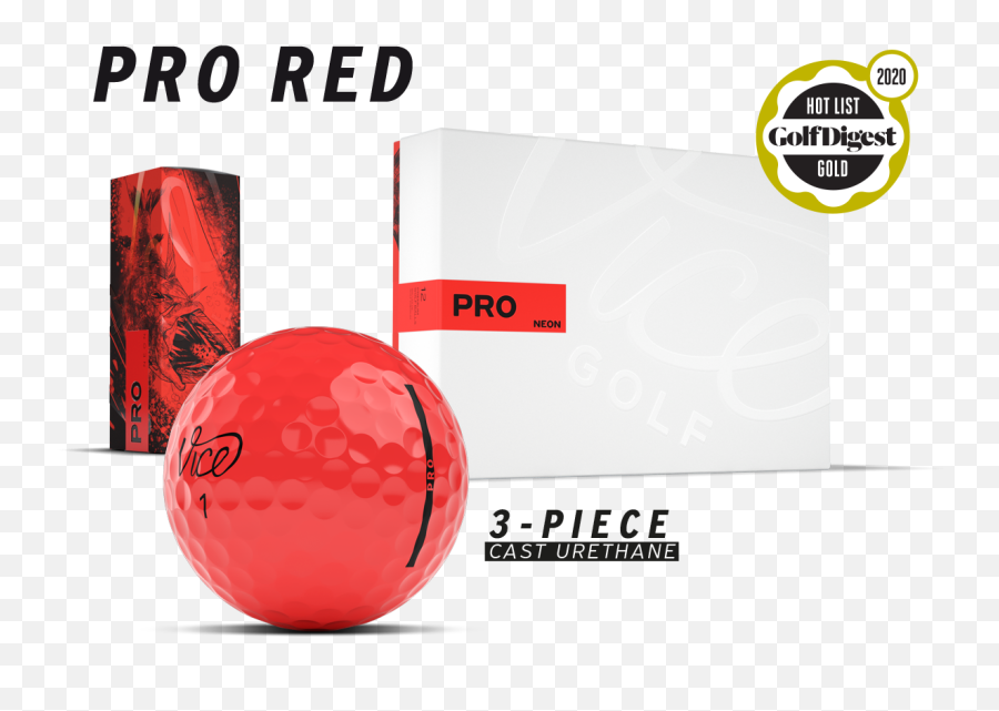 Vice Golf Balls Pro Neon Red - Vice Golf Balls Emoji,Bowling Ball Golf Club Emoticon