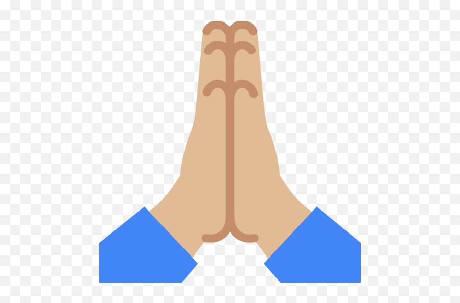 Medium - Praying Hands Emoji,White Praying Emoji