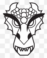 Free Photo Line Art Dragon Face Dragon Dragon Head - Max Pixel Dot Emoji,Face Emotions Drawings