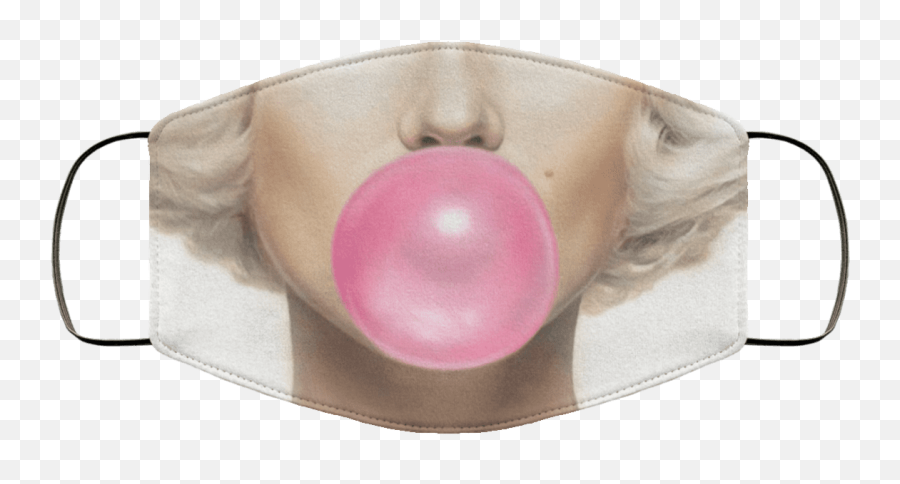 Marilyn Monroe Blowing Pink Bubble Gum Washable Reusable Custom - Marilyn Monroe Lips Cloth Face Mask Cover Emoji,Emoji Movie Marilyn