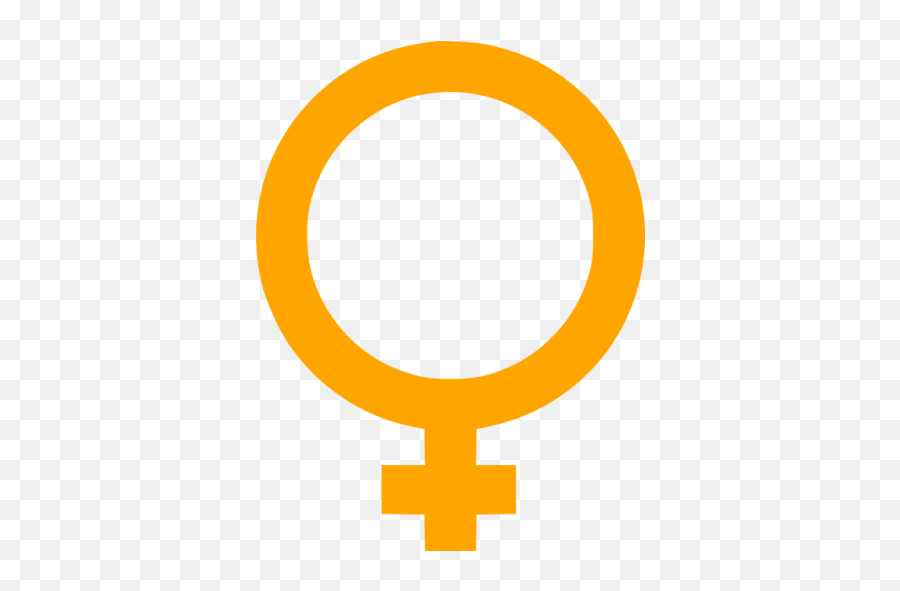 Orange Female Icon - Free Orange Gender Icons Emoji,Girl Symbol Emoticon