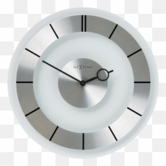 Nextime 31 Cm Retro Metal U0026 Glass Round Wall Clock - Transparent Emoji,Wall Clock With Emotions