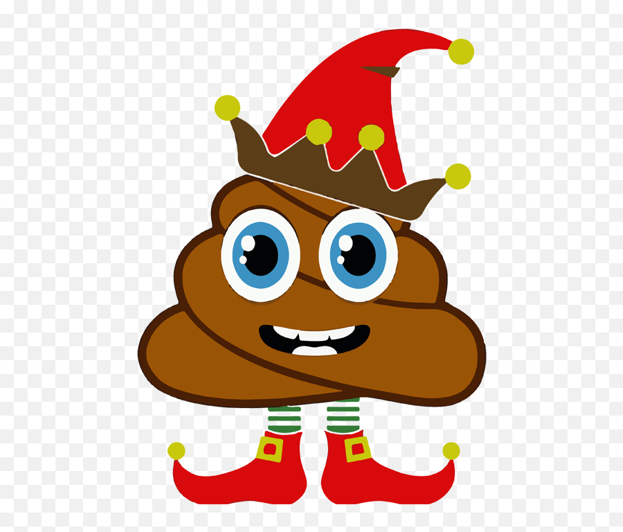 Elf Clipart Poop 5 - Christmas Poop Emoji Vector,Elf Emoji