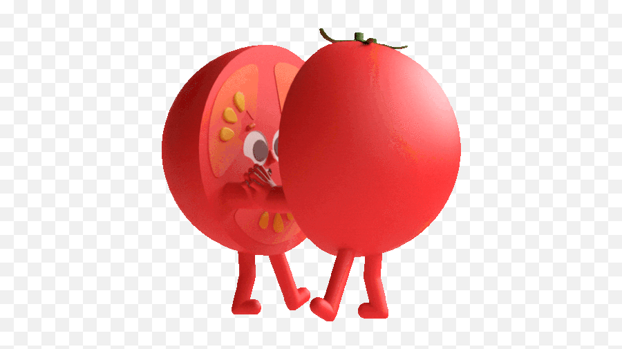 Tomato Halves Spin Together Sticker - The Other Half Tomato Emoji,Android Dance Emojis