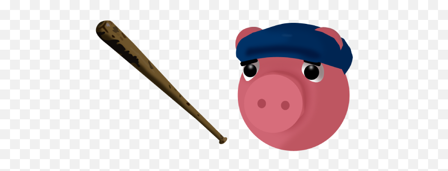 Roblox Piggy Georgie Piggy And Baseball Bat Cursor U2013 Custom Emoji,Pig Emoji