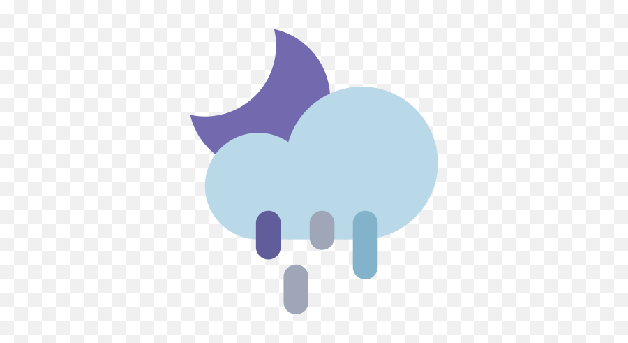 Raining Moon Weather Free Icon - Iconiconscom Emoji,Snow Clouds Emoji