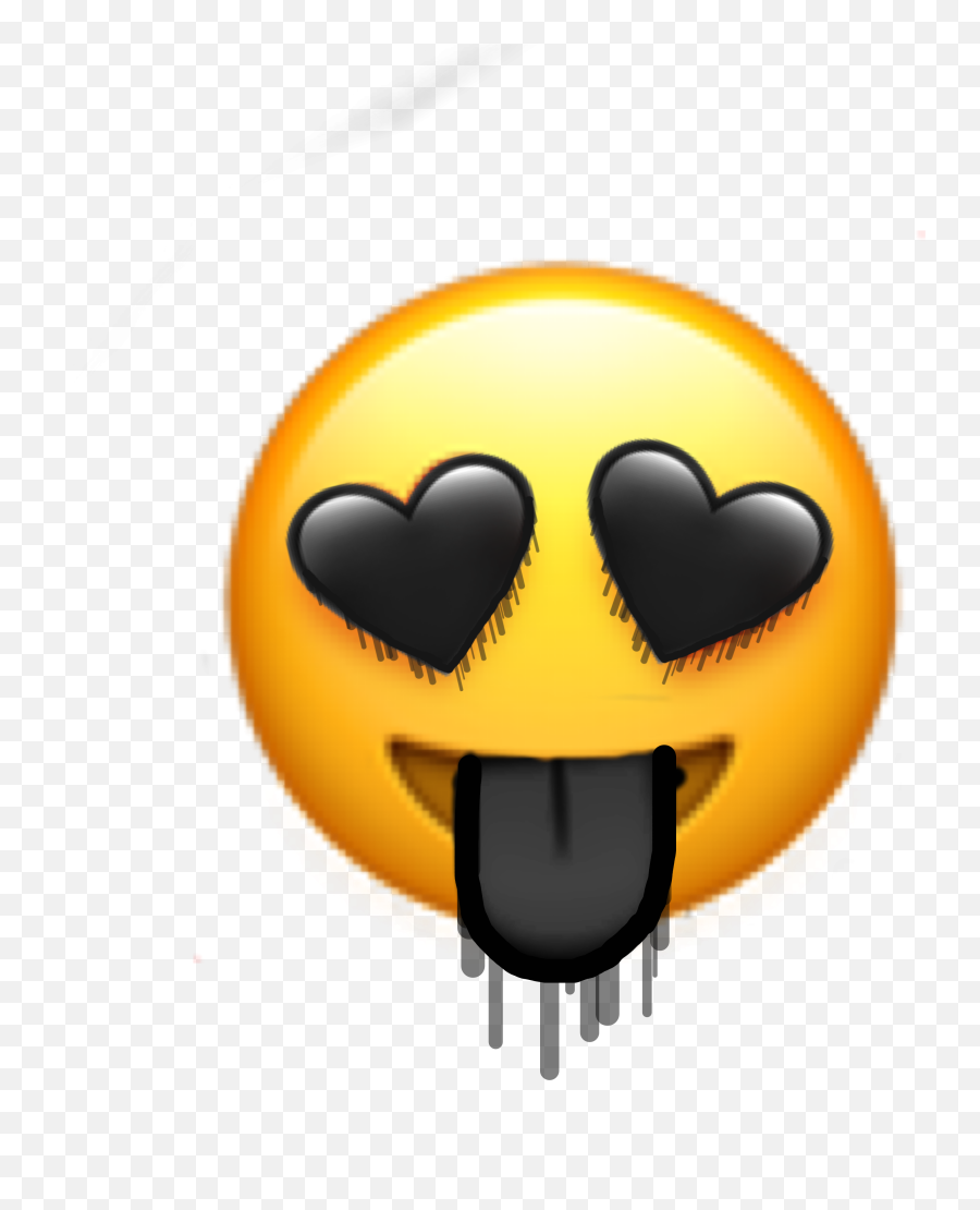 Emoji Dark Sticker - Happy,Dark Heart Emoji