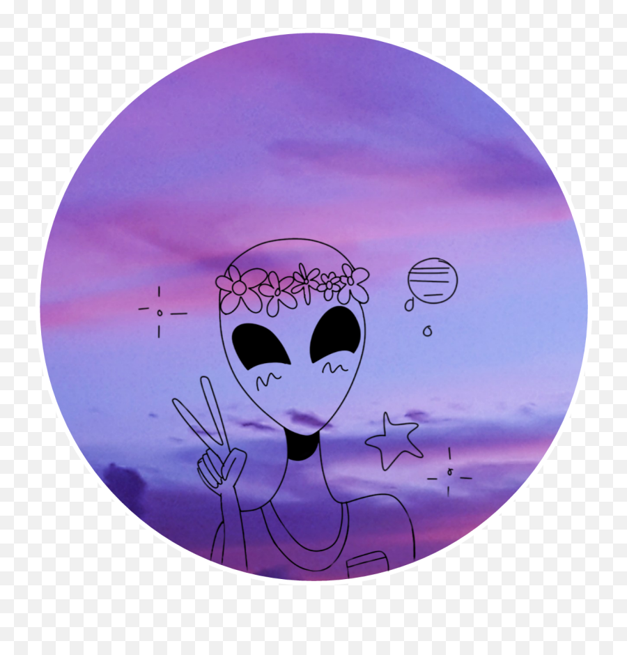 Aesthetic Space Alien Sticker By New Account Pogfrog - Fictional Character Emoji,New Alien Emoji