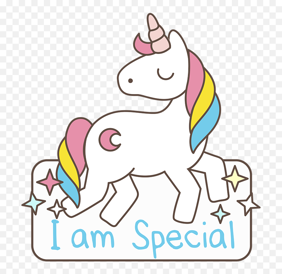 Unicorn Special Illustration Wall Art Decal - Unicorn Emoji,Unicorn Emoji Tinder