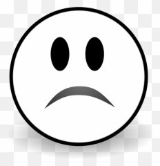 Sad Clipart Black And White - Black And White Clip Art Sad Emoji,Disappointed Emoji