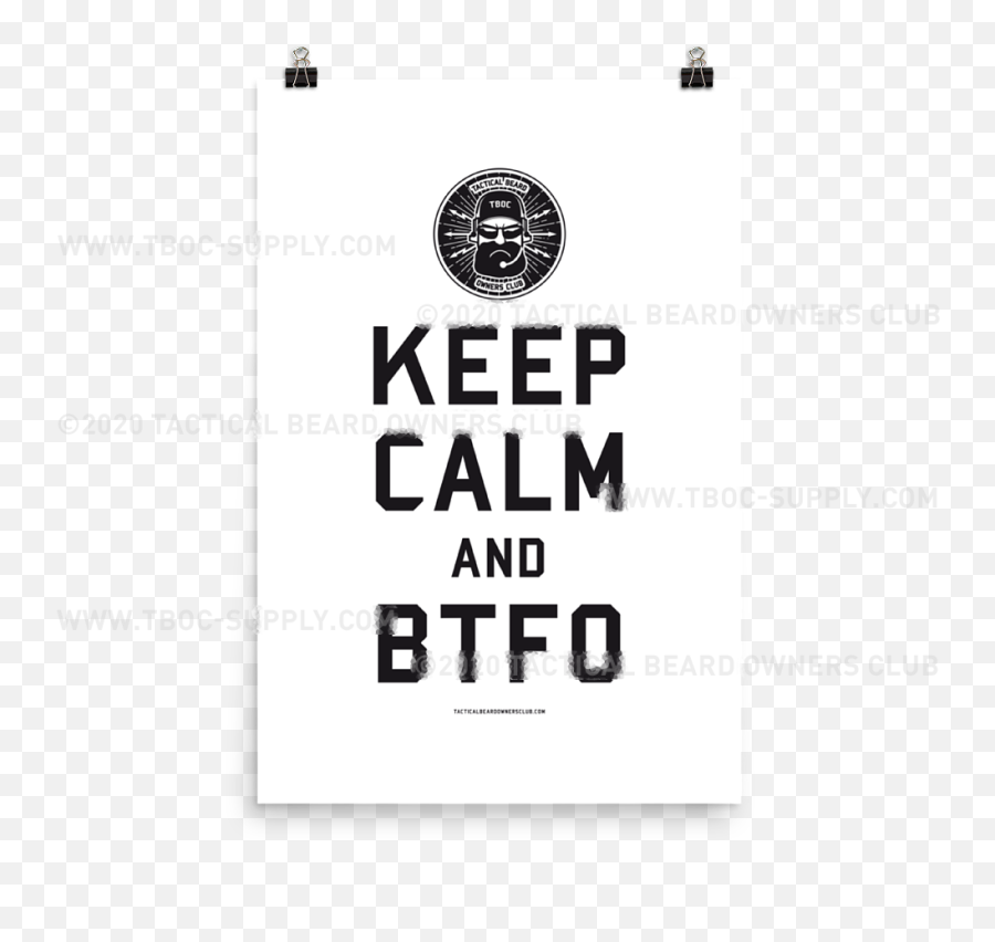 Tboc Premium Poster U2013 Keep Calm And Btfo U2013 Blackwhite U2013 Print - Only Dot Emoji,24x36.emotion Poater