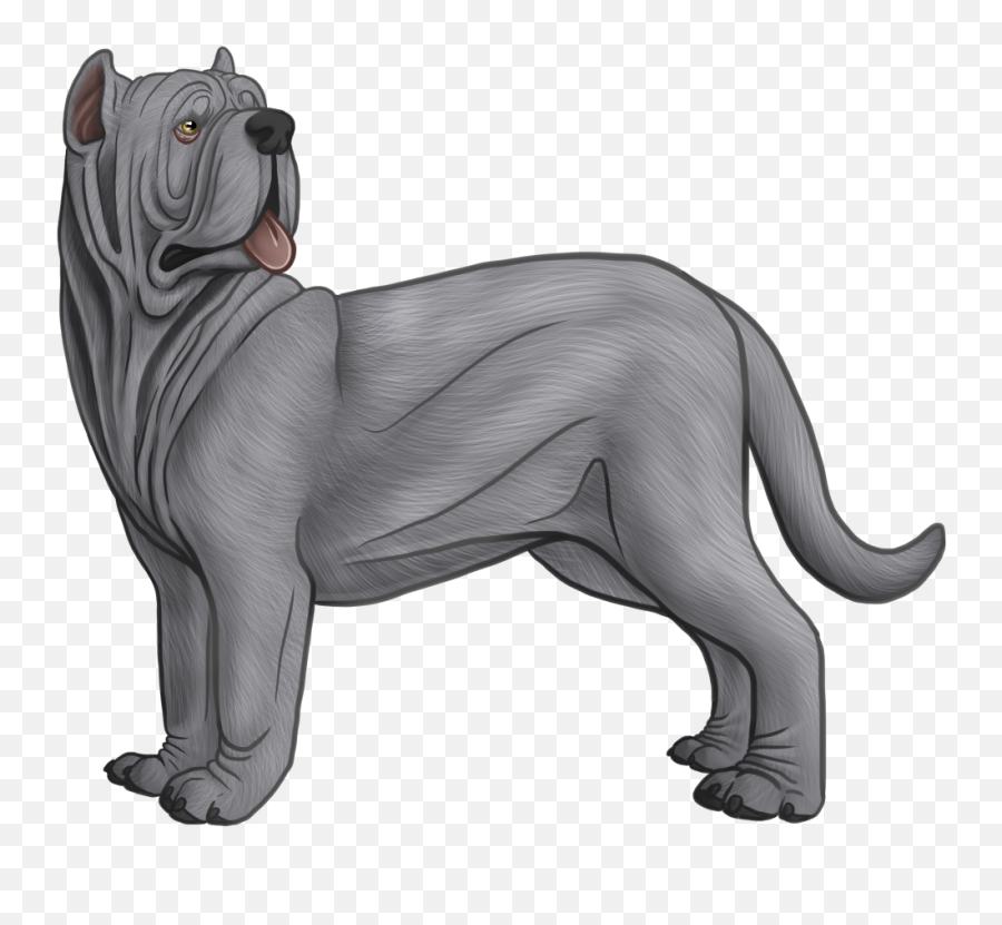 Neapolitan Mastiffs Lion Sculpture - Neapolitan Mastiff Drawing Emoji,American Puppy Emoticons