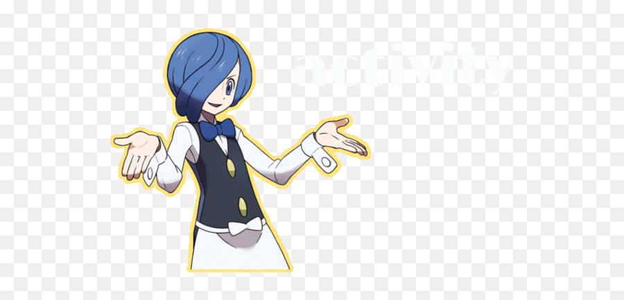 Pokémon Amino - Pokemon Black And White Waiters Emoji,Girl Repetitive Emoji Use