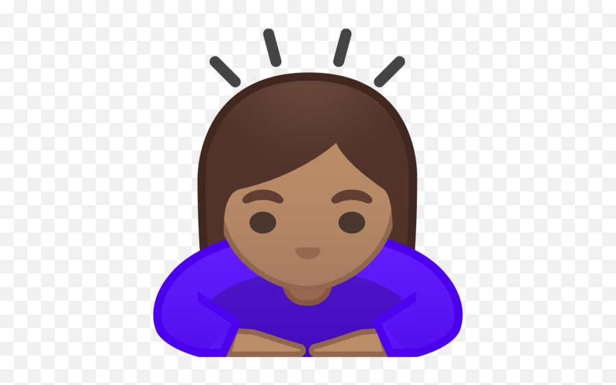 U200d Woman Bowing Medium Skin Tone Emoji - Woman Bowing Emoji Meaning,Bow And Arrow Emoji