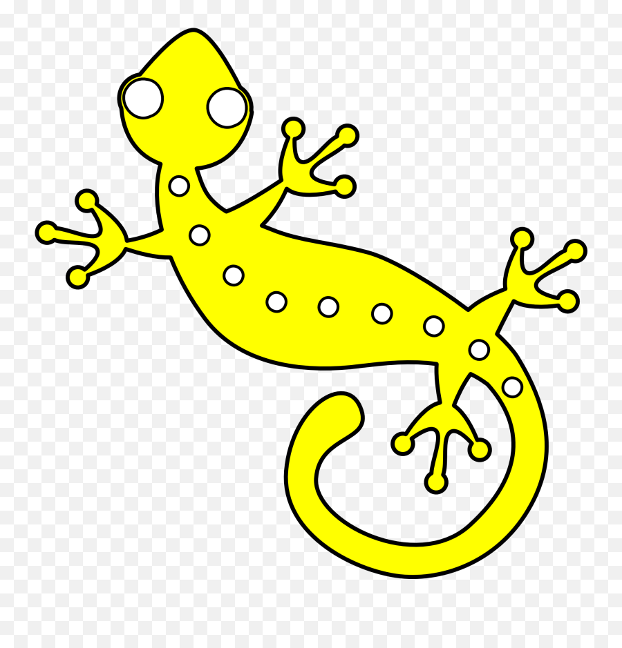 Yellow Exotic Gecko Clipart Free Image Download - Animated Yellow Spotted Lizard Holes Emoji,What Does Color Say About Crested Geckos Emotion