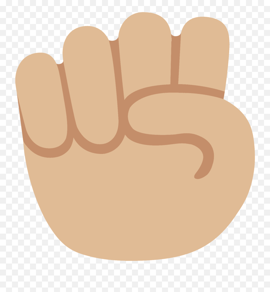 Raised Fist Emoji Clipart - Hand Emoji Png,Fisted Hand Emoticon Uses