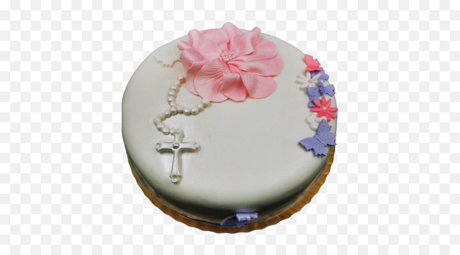 Holy Communion Cake 2 - Rosary Emoji,Make Emojis Out Of Fondant