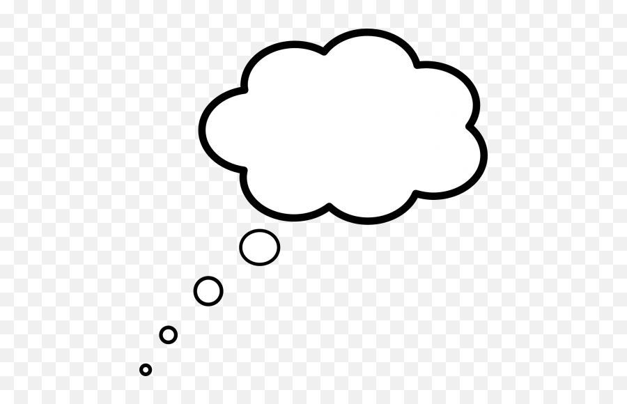 Thought Bubble Think Comic Blank Public Emoji,Emotion Thinking Cloud
