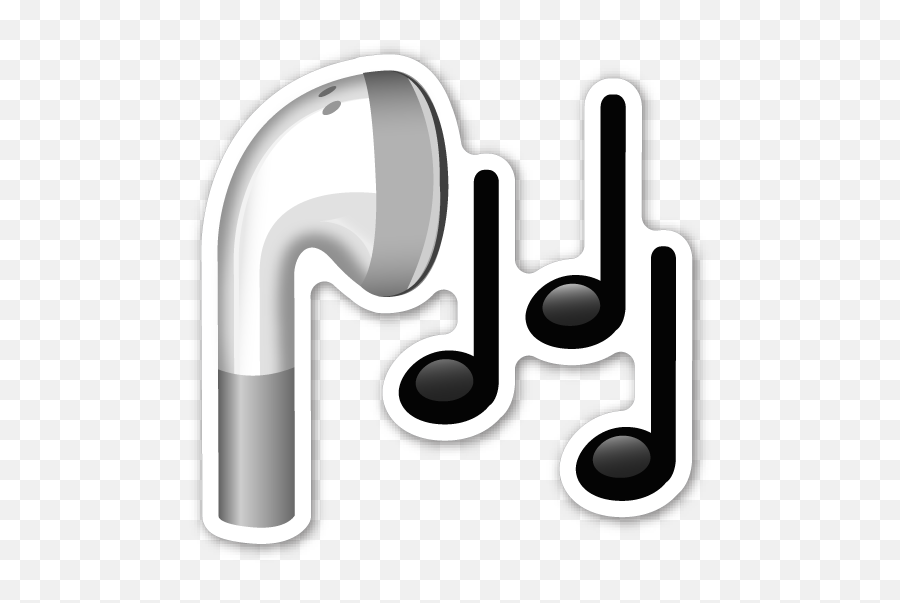 Headphone Emoji Stickers Tumblr Stickers Emoji - Nota Musical Png Emoji,Bubble Emoji