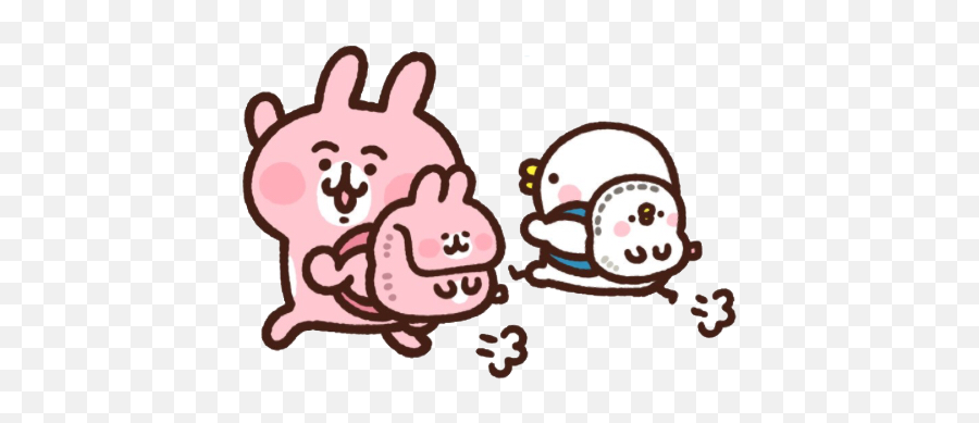 Kanahei Bunny Bye Late Running Sticker - Dot Emoji,Kanahei Rabbit Emoticon