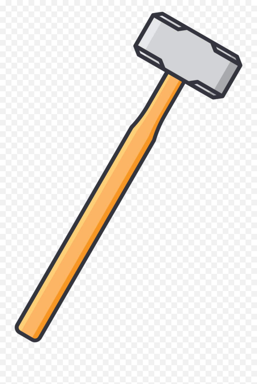 Clip Art Line Angle Hammer Product Design - Png Download Sledgehammer Emoji,Ban Hammer Emoji