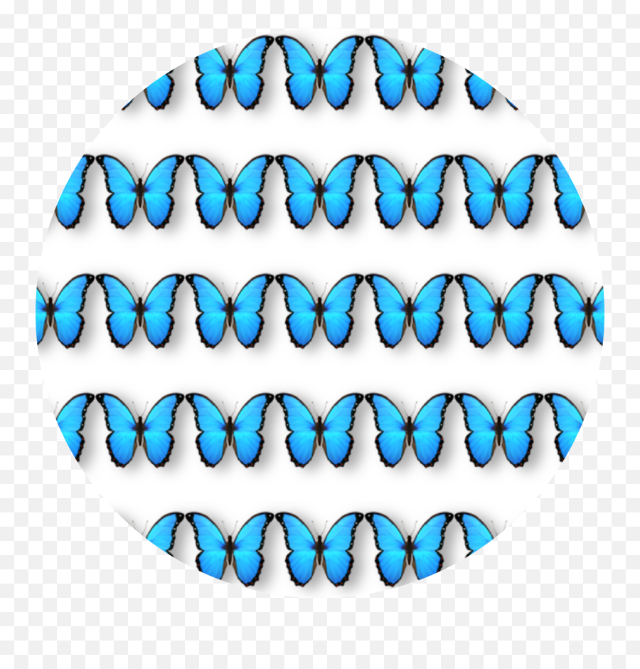 Butterfly Background Blue Sticker - Blue Butterfly Wallpaper Emoji,Blue Circle Emoji