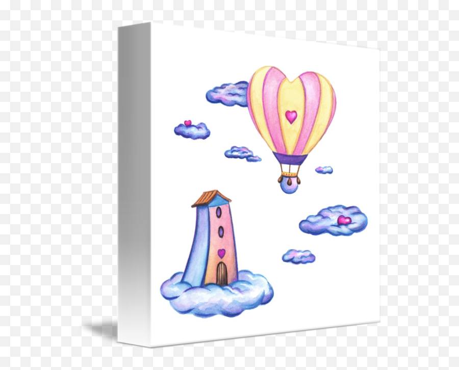 Sweet Love Hot Air Balloon Romantic Scenery By Nopi Pantelidou Emoji,Hot Love & Emotion Virginelle