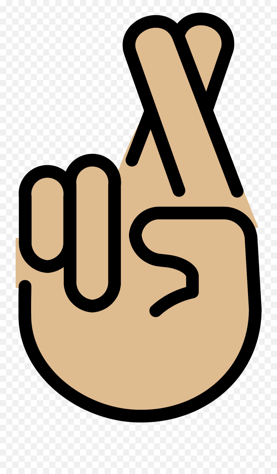 Crossed Fingers Emoji Clipart - Dibujo De Este Emoji,Is There A Fingers Crossed Emoji